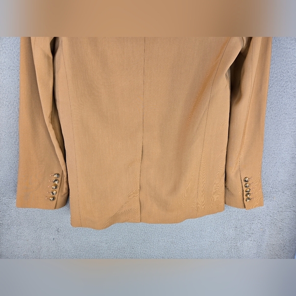 A.L.C. Women Maverick Coat Jacket Blazer Sz 8 Tan-Orange Long Line Lace Up Cinch - Picture 13 of 16